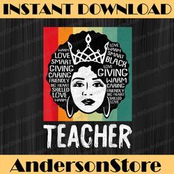 black woman teacher afro retro black history month blm, freedom, black woman, since 1865 png sublimation