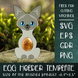 Siamese Cat | Easter Egg Holder Template