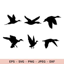 Duck Hunting Svg Duck Set Dxf File for Cricut Flying Duck Png