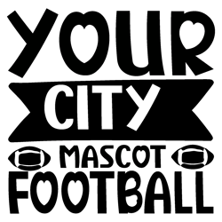 Your-city-mascot-football-