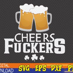 womens st patricks day shirt cheers fuckers funny beer drinking