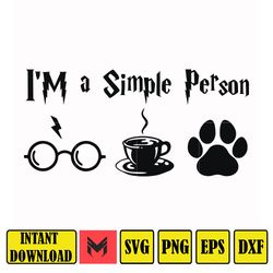 hrpt00027-i'm a simple person svg, png, dxf, eps file hrpt00027