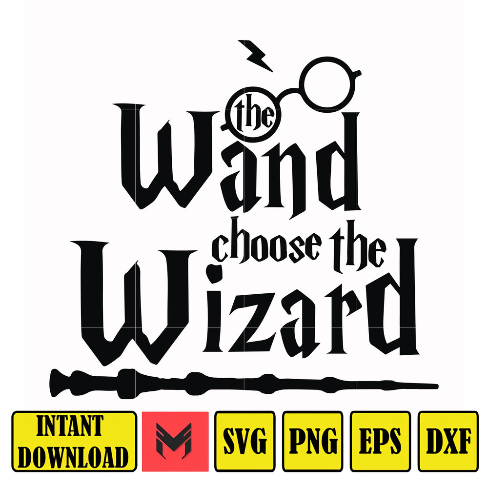 HRPT0004-The wand choose the wizard svg, png, dxf, eps file HRPT0004.jpg