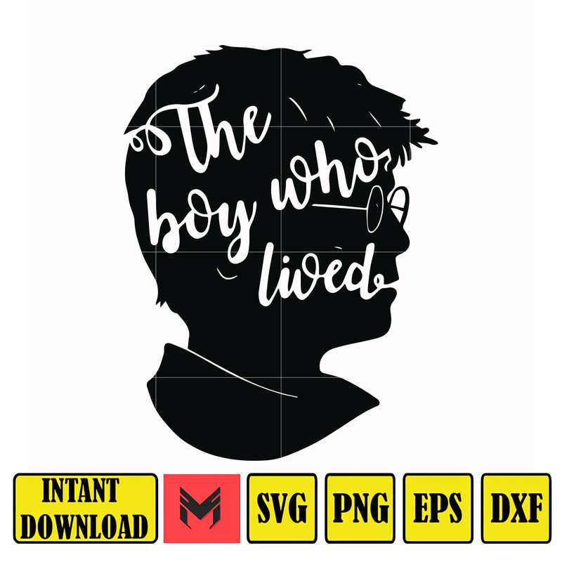 HRPT0006-The boy who lived svg, png, dxf, eps file HRPT0006.jpg