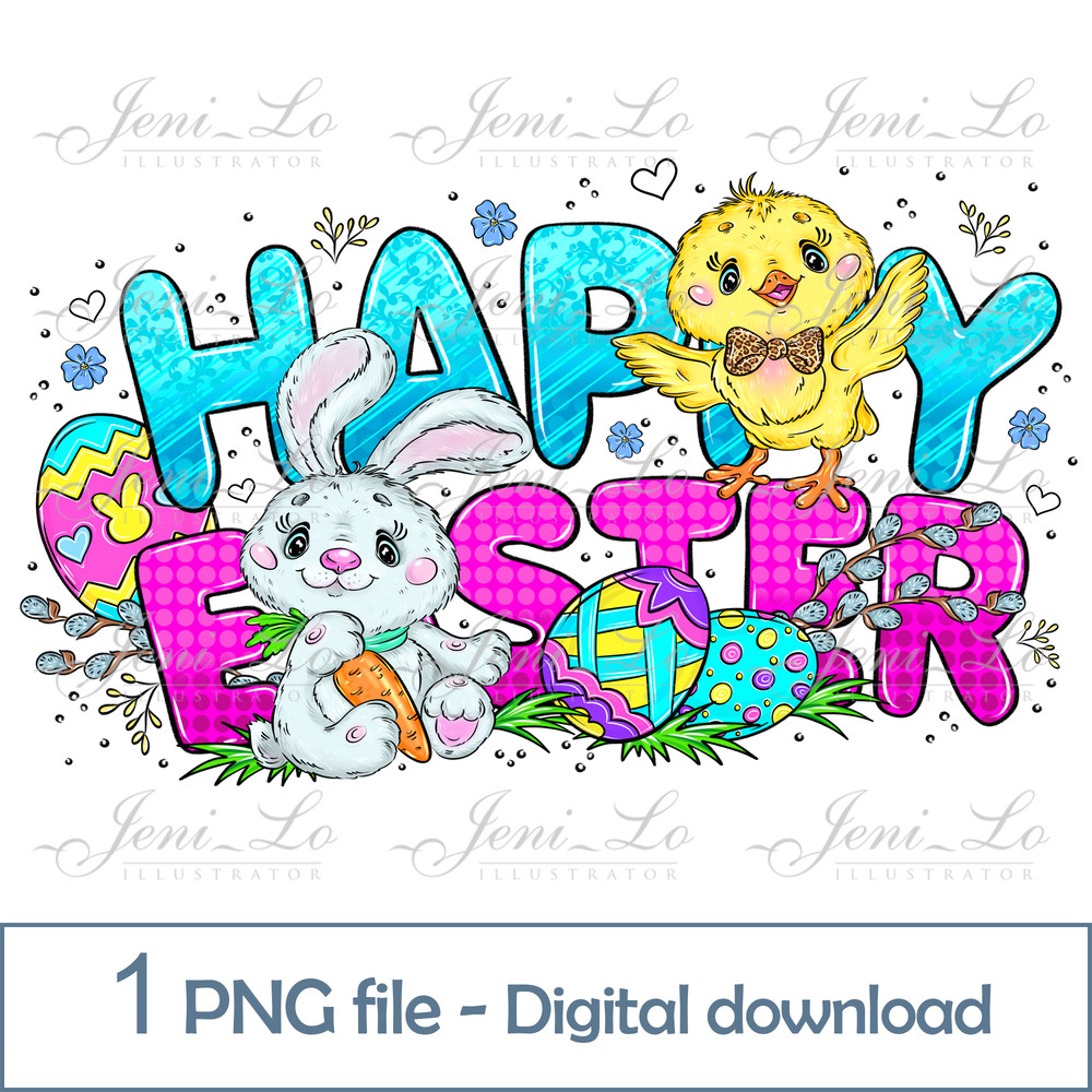 Happy Easter PNG file