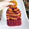 Griffindor pompom hat handknit women hat Christmas gift for her Warm hats Winter hat Griffindor hat Women hats