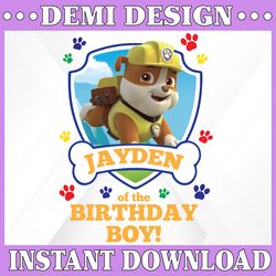 Personalized Name , Paw Patrol Chase Birthday Png, Paw Patrol Birthday Png Family Birthday Raglan Kids Family Only PNG