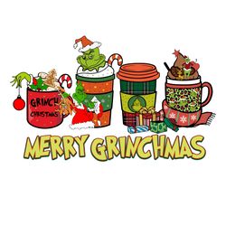 merry grinchmas coffee png, christmas coffee png