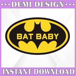 Baby Bat Man Svg, Bat baby svg, Dad Batman Svg, Logo Batman SVG DXF PNG Cricut Silhouette