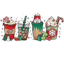 gnome christmas png, christmas coffee png