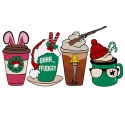 ffudge christmas png, christmas coffee png