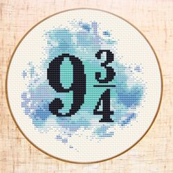 platform 9 3/4 cross stitch pattern modern cross stitch harry potter cross stitch