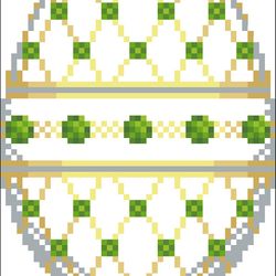Digital - Vintage Cross Stitch Pattern - Easter - Faberge Egg - PDF