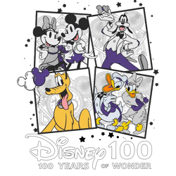 Disney 100 Years Of Wonder Mickey And Friend Png Sublimation