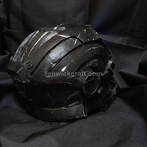 future cyberpunk veteran  helmet mask with led