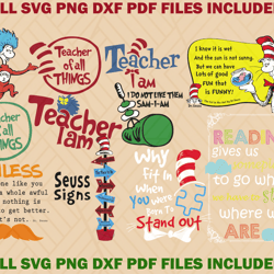dr seuss svg bundle 4 , dr seuss svg, dr seuss gift, dr seuss birthday, dr seuss print, dr seuss poster, thing one thing