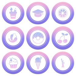 100 lifestyle instagram highlight covers. Pale pink and blue social media icons.