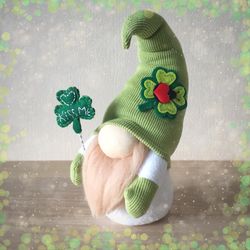 Digital download St. Patrick Day Gnome pattern, Leprechaun gnome pattern PDF, DIY gnome tutorial, Lucky Charm gnome