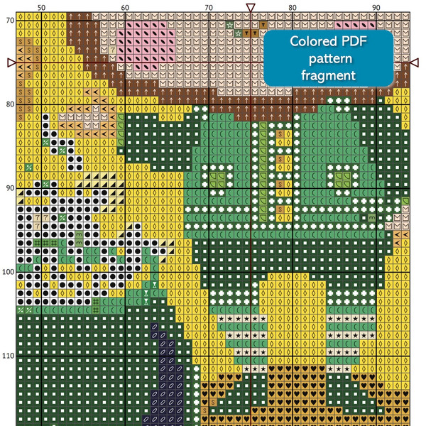 2 Leprechaun and shamrocks St Patrick day cross stitch PDF pattern created for Creative cross stitch shop for cozy home decor and gift.jpg