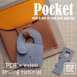 Pocket with lock and key. PDF tutorial