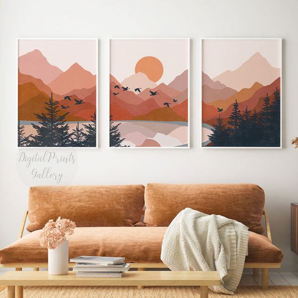 terracotta red orange mountains wall art prints wall art.jpg