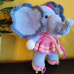 elephant crochet, elephant amigurumi, elephant plushie, elephant stuffed toy, elephant plush, gifts baby shower