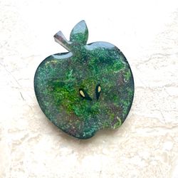 Apple resin brooch