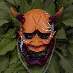 Traditional Orange - Japanese Oni Mask