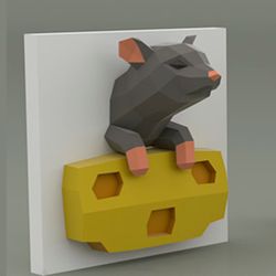 Papercraft Mouse, origami mouse, PDF file