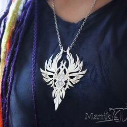 Pendant "Phoenix" | Handmade Jewelry | Symbols and runes | Fantasy phoenix