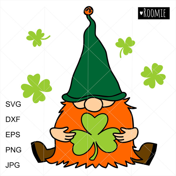 St Patricks Day Irish Gnome with clover.jpg