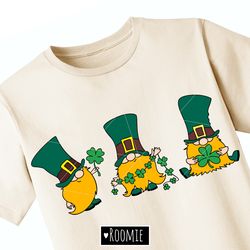 St Patricks Day Gnomes Shirt sublimation Design Svg, Irish Gnome clipart png, Clover, Shamrock LUCKY St paddys day