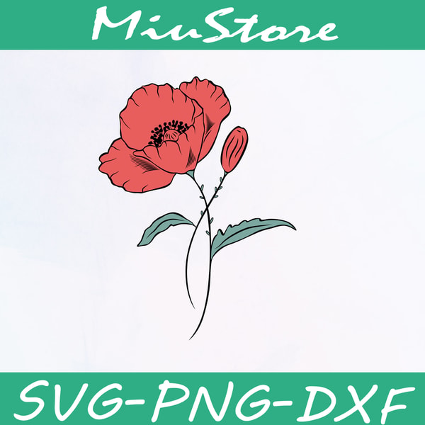 Poppy Dfx File Poppy Flower SVG,png,dxf,clipart,cricut - Inspire Uplift