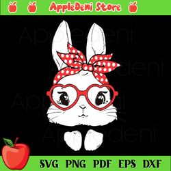 Easter Day Bunny Glasses Svg, Easter Svg, Bunny Svg, Cute Bunny Face Svg, Bunny