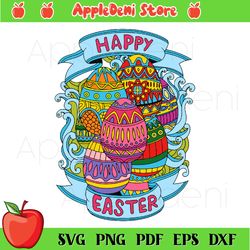 novelty colorful easter eggs svg, pattern easter eggs svg, easter svg, bunny svg
