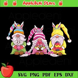 happy easter gnomes svg, easter bunny svg, easter svg, bunny svg, cute bunny face svg