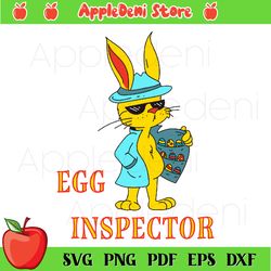 Easter Bunny Egg Inspector Svg, Easter Egg Svg, Easter Svg, Bunny Svg, Cute Bunny Face Svg