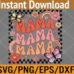 groovy mama one thankful mama thanksgiving mors day svg, eps, png, dxf, digital download
