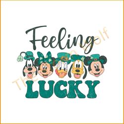 Mickey And Friends Feeling Lucky St Patricks Day PNG Sublimation