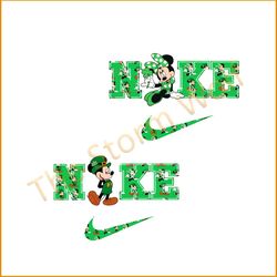 Mickey And Minnie St Patrick Day Nike Logo SVG Cutting Files
