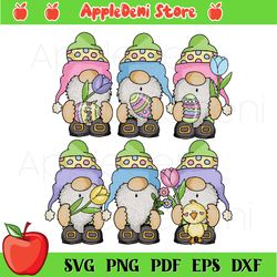 little easter gnomes bundle svg