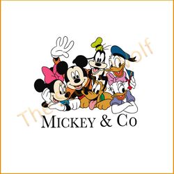 Retro Disney Mickey And Friend SVG Graphic Designs Files