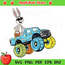 easter rabbit riding monster truck svg, easter svg, bunny svg, cute bunny face svg