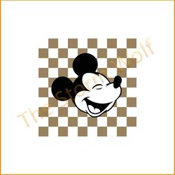 Mickey Checkered Disney Vintage Svg Graphic Designs Files