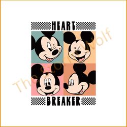 Heartbreaker Valentine's Day Mickey Mouse Svg Cutting Files