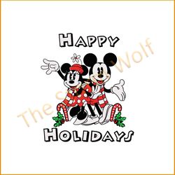 Disney Mickey And Minnie Mouse Happy Holidays Christmas Svg