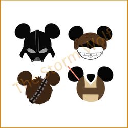 Disney Star Wars Bundle SVG Mickey Head Cutting Digital File