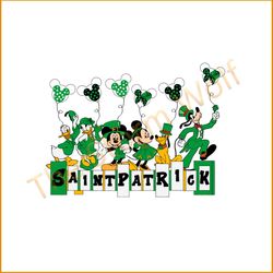 saint patricks disney mickey and friend svg cutting files