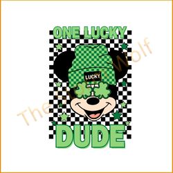 One Lucky Dude St Patricks Day Mickey Mouse SVG Cutting Files