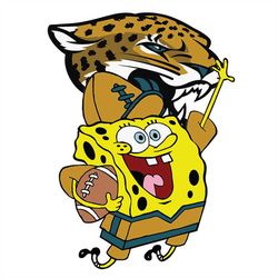 SpongeBob Jacksonville Jaguars Svg, NFL Svg, Sport Svg, Football Svg, Cricut File, Clipart, Love Football Svg, Cartoon S
